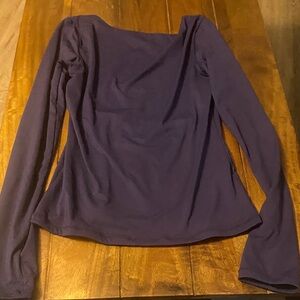 Chic blue Long Sleeve Women's Top